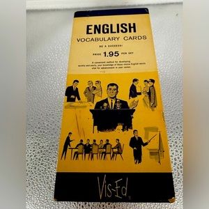 1000 English Vocabulary Vintage “Flash Cards”